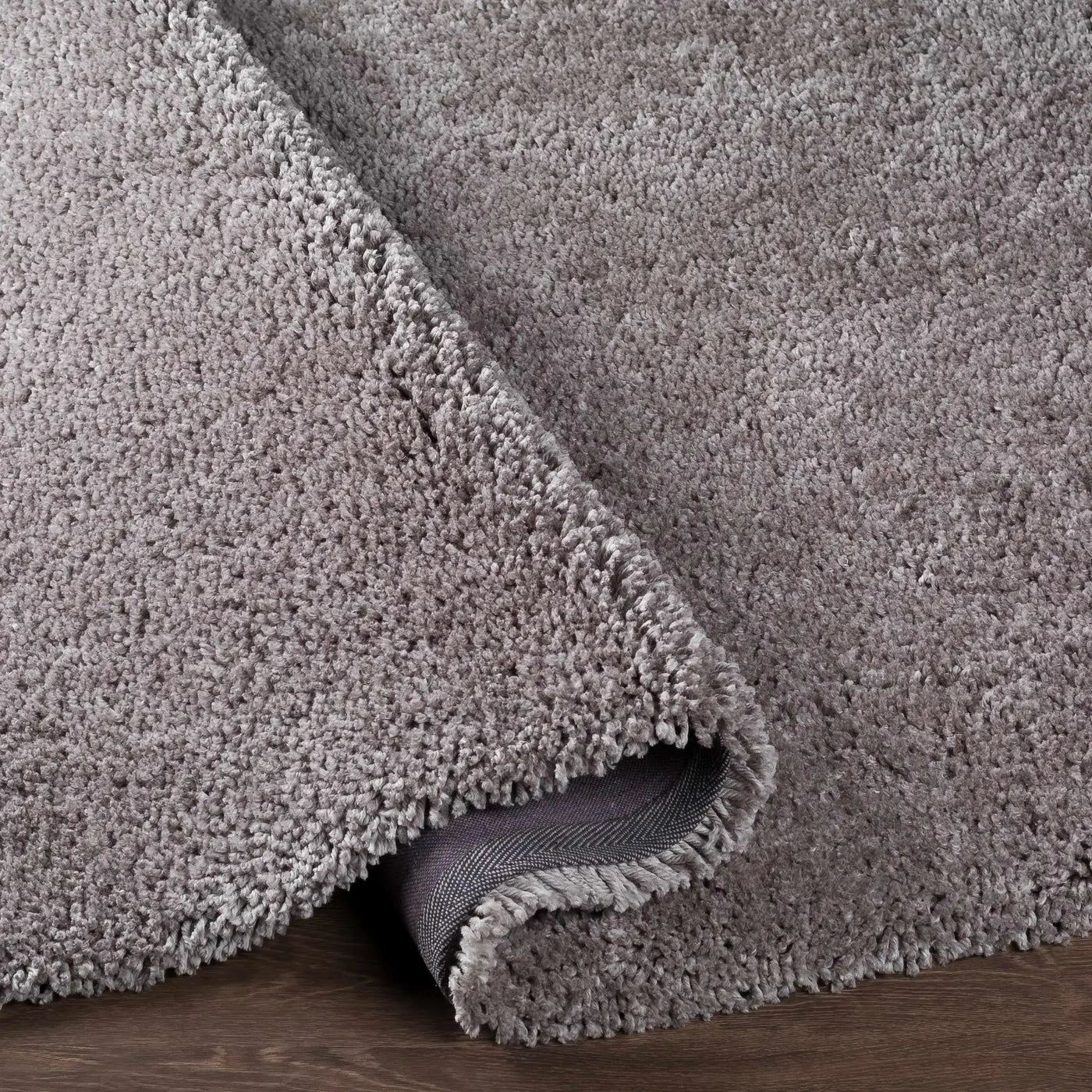 Tingly Solid Grey Shag Rug - Clearance by Boutique Rugs