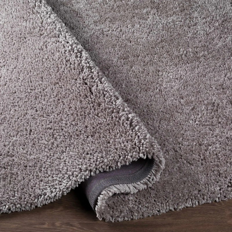 Tingly Solid Grey Shag Rug - Clearance by Boutique Rugs
