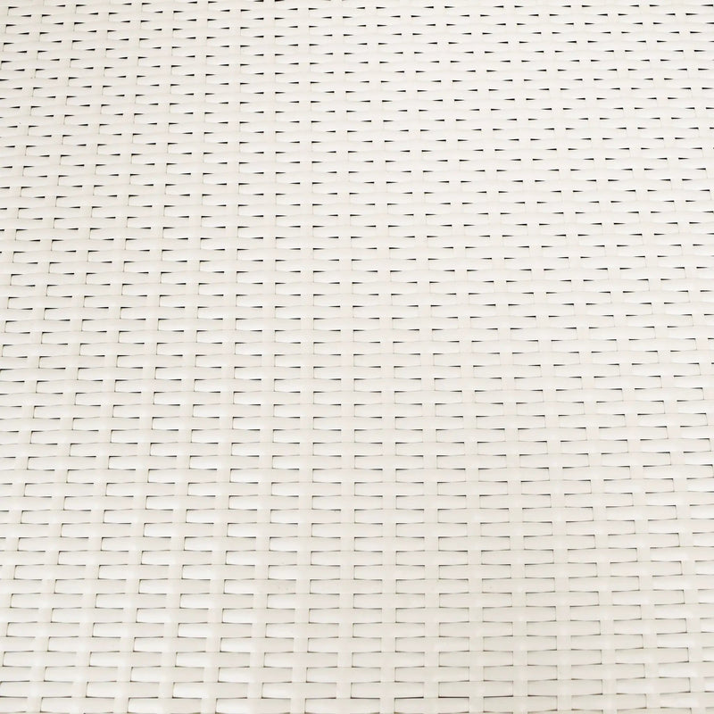 White Wicker Foldable Patio Balcony Table with Adjustable Clamps by Sharicks