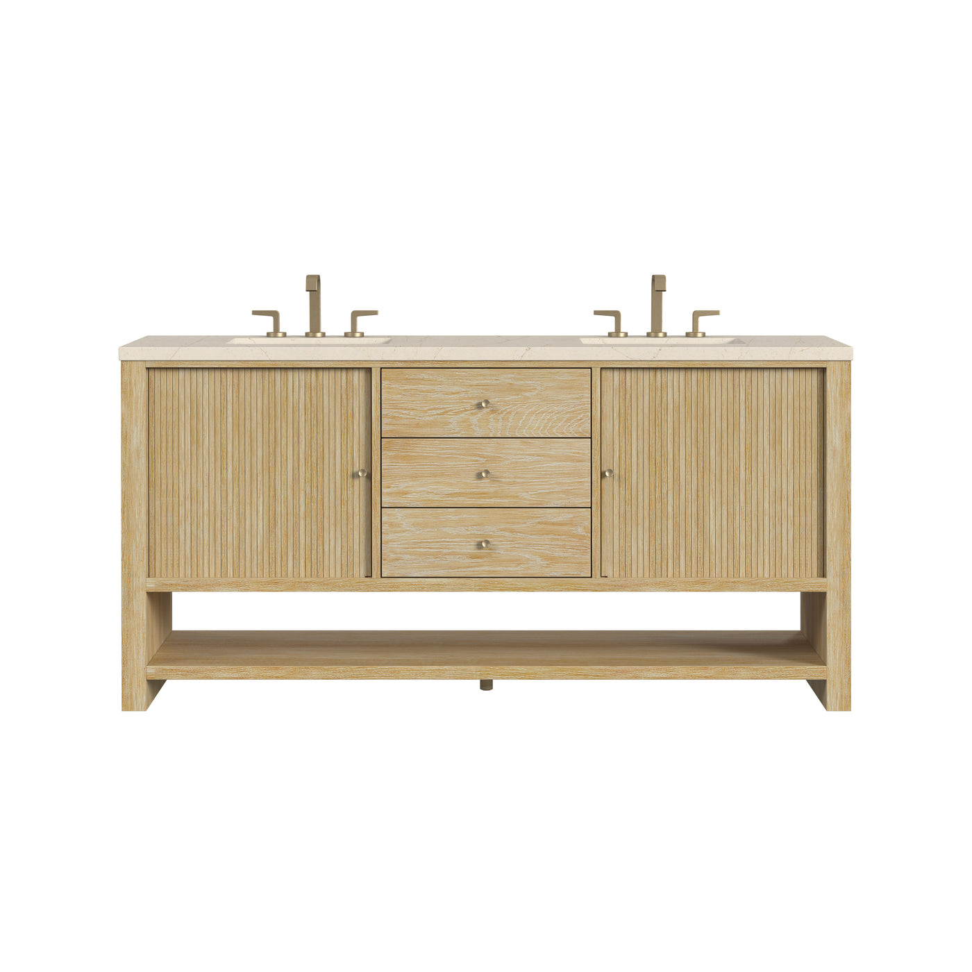 James Martin Marigot 72" Double Bathroom Vanity, Sunwashed Oak by James Martin