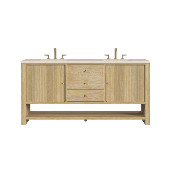 James Martin Marigot 72" Double Bathroom Vanity, Sunwashed Oak