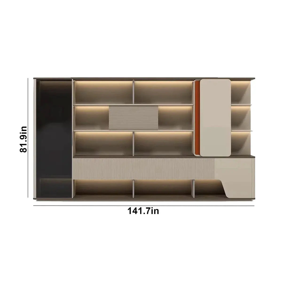 Harbord · Modern Office Shelves w/ Lighting, Storage by Arc Grove