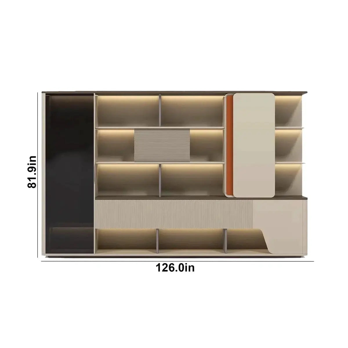 Harbord · Modern Office Shelves w/ Lighting, Storage by Arc Grove