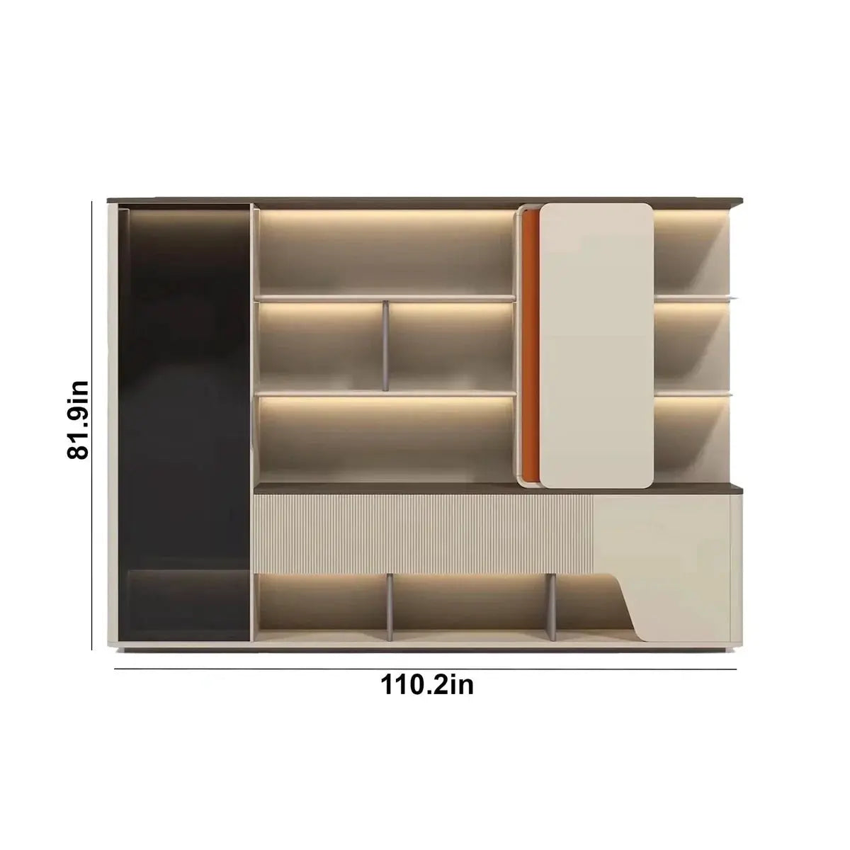 Harbord · Modern Office Shelves w/ Lighting, Storage by Arc Grove
