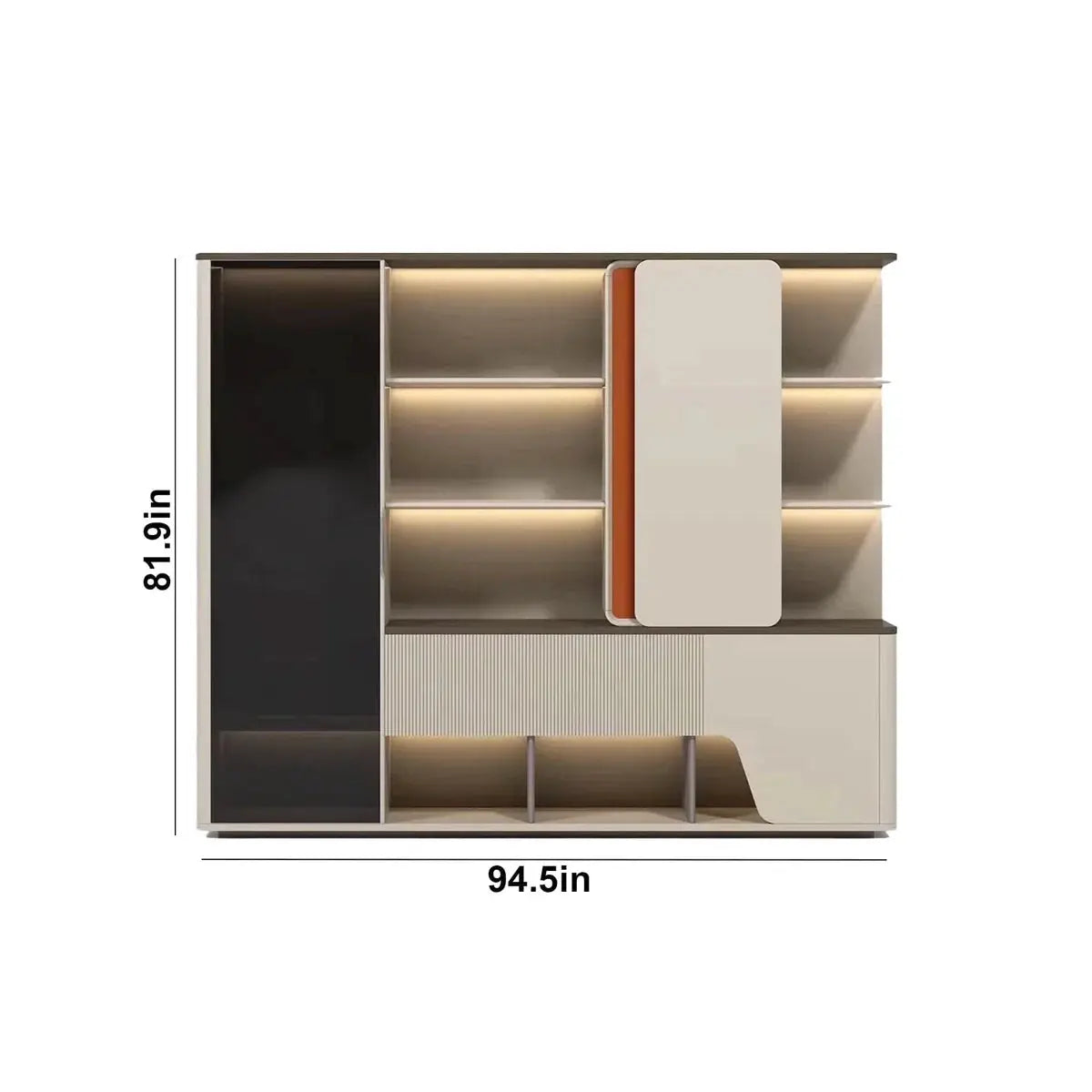 Harbord · Modern Office Shelves w/ Lighting, Storage by Arc Grove