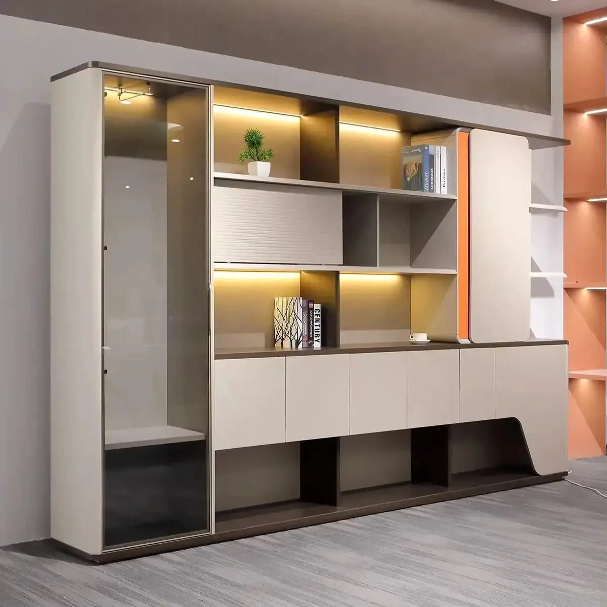 Harbord · Modern Office Shelves w/ Lighting, Storage by Arc Grove