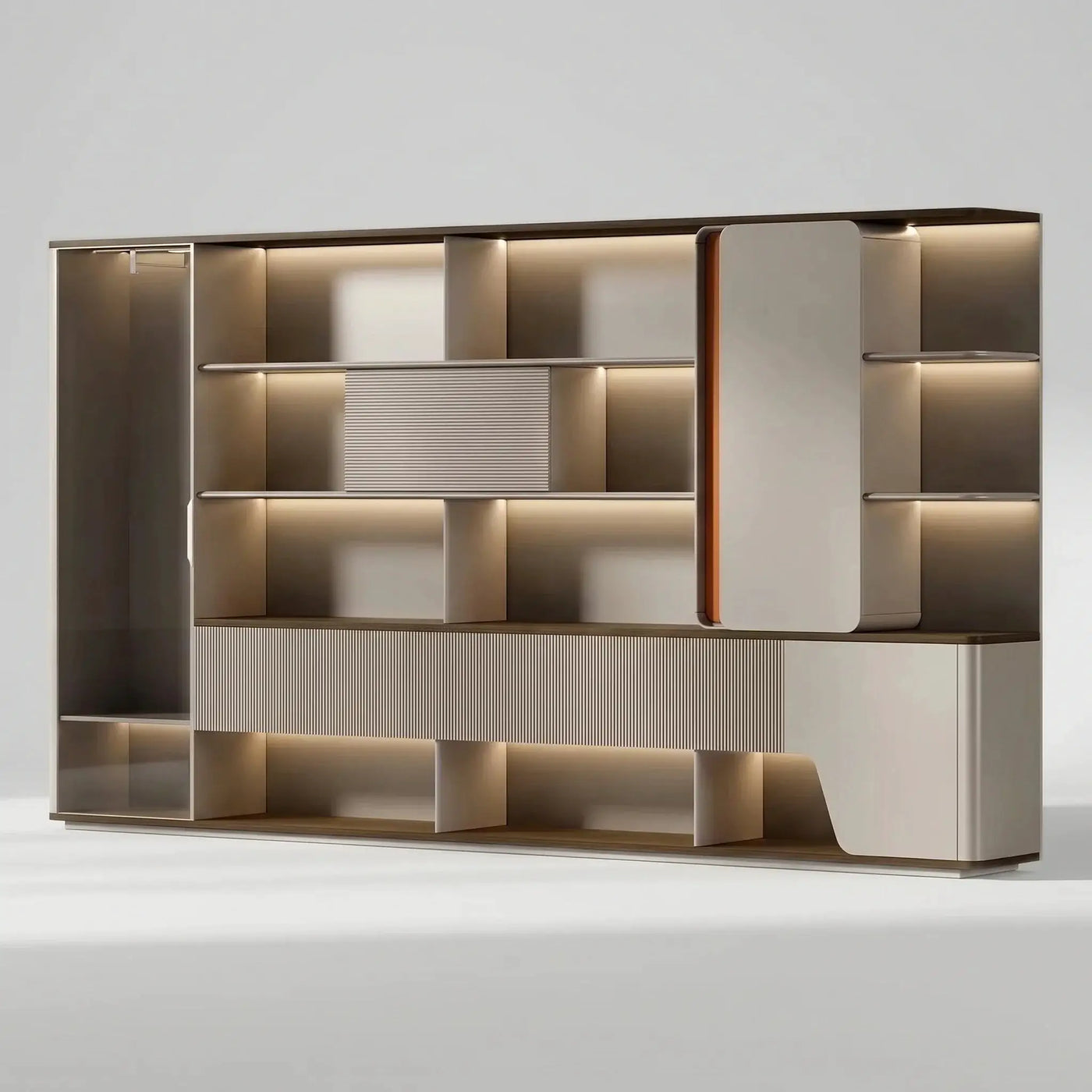 Harbord · Modern Office Shelves w/ Lighting, Storage by Arc Grove