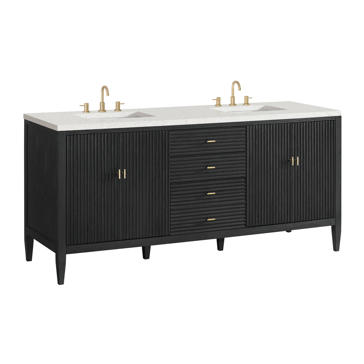 James Martin Myrrin 72" Double Bathroom Vanity, Carbon Oak, view 24