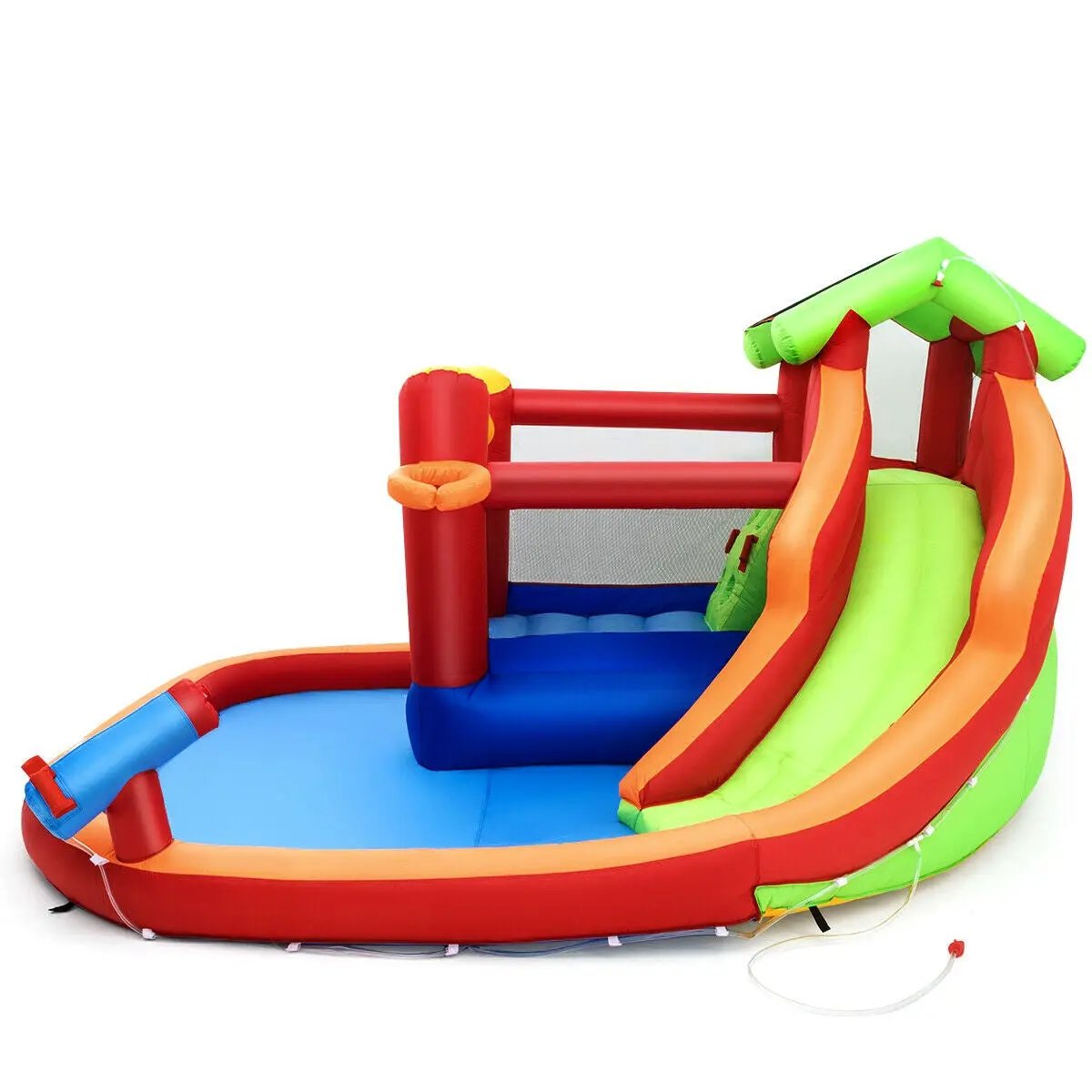 Inflatable Slide Bouncer and Water Park Bounce House Without Blower by DirectDeals