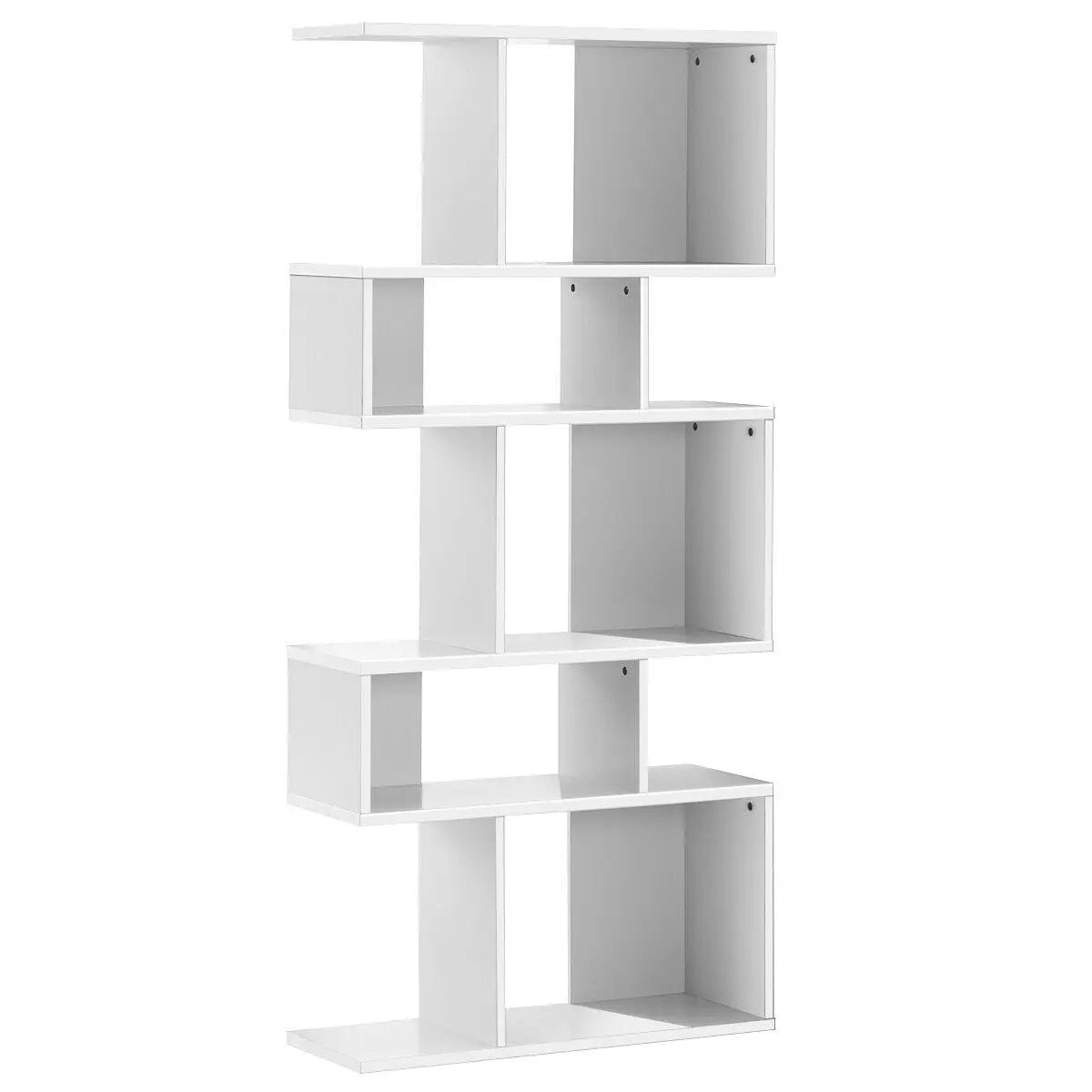 5 Cubes Ladder Shelf Corner Bookshelf Display Rack Bookcase by DirectDeals