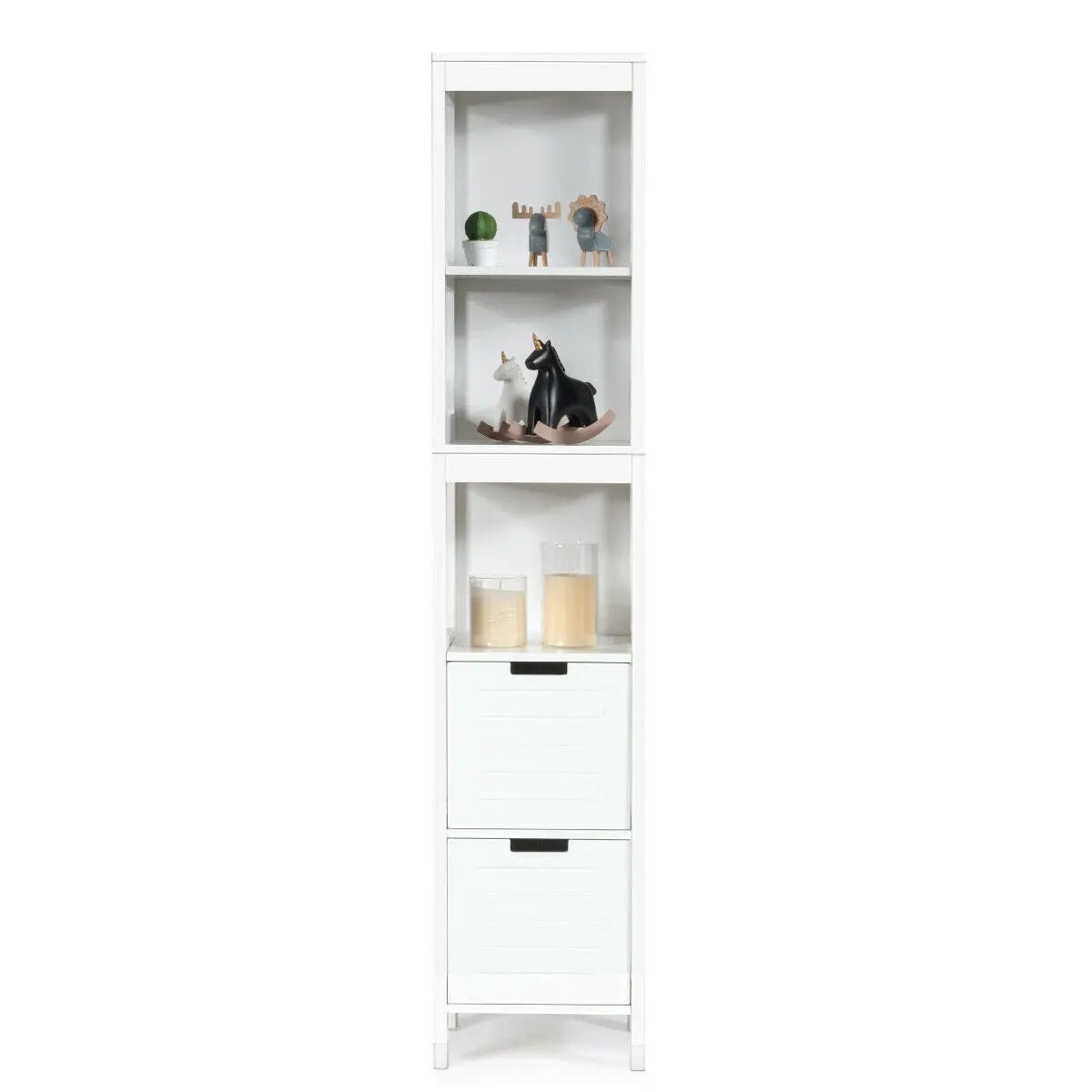 5-Tier Multifunctional Bathroom Floor Cabine Storage with 2 Drawers by DirectDeals