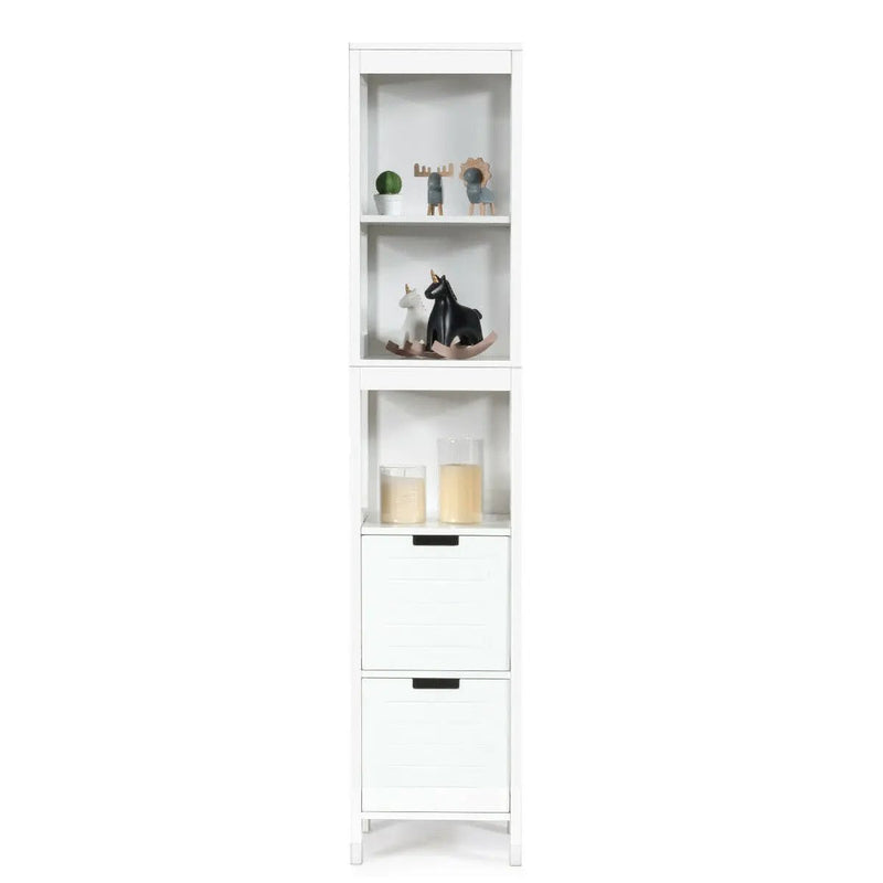 5-Tier Multifunctional Bathroom Floor Cabine Storage with 2 Drawers by DirectDeals
