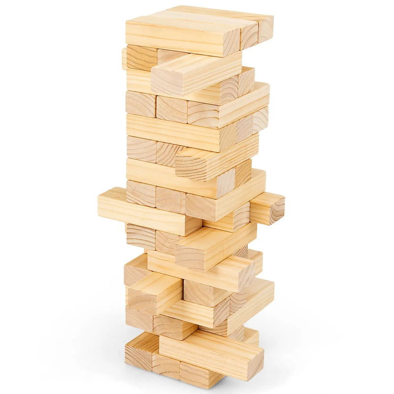 54 Pieces Tumbling Timber Toy with Carrying Bag by DirectDeals