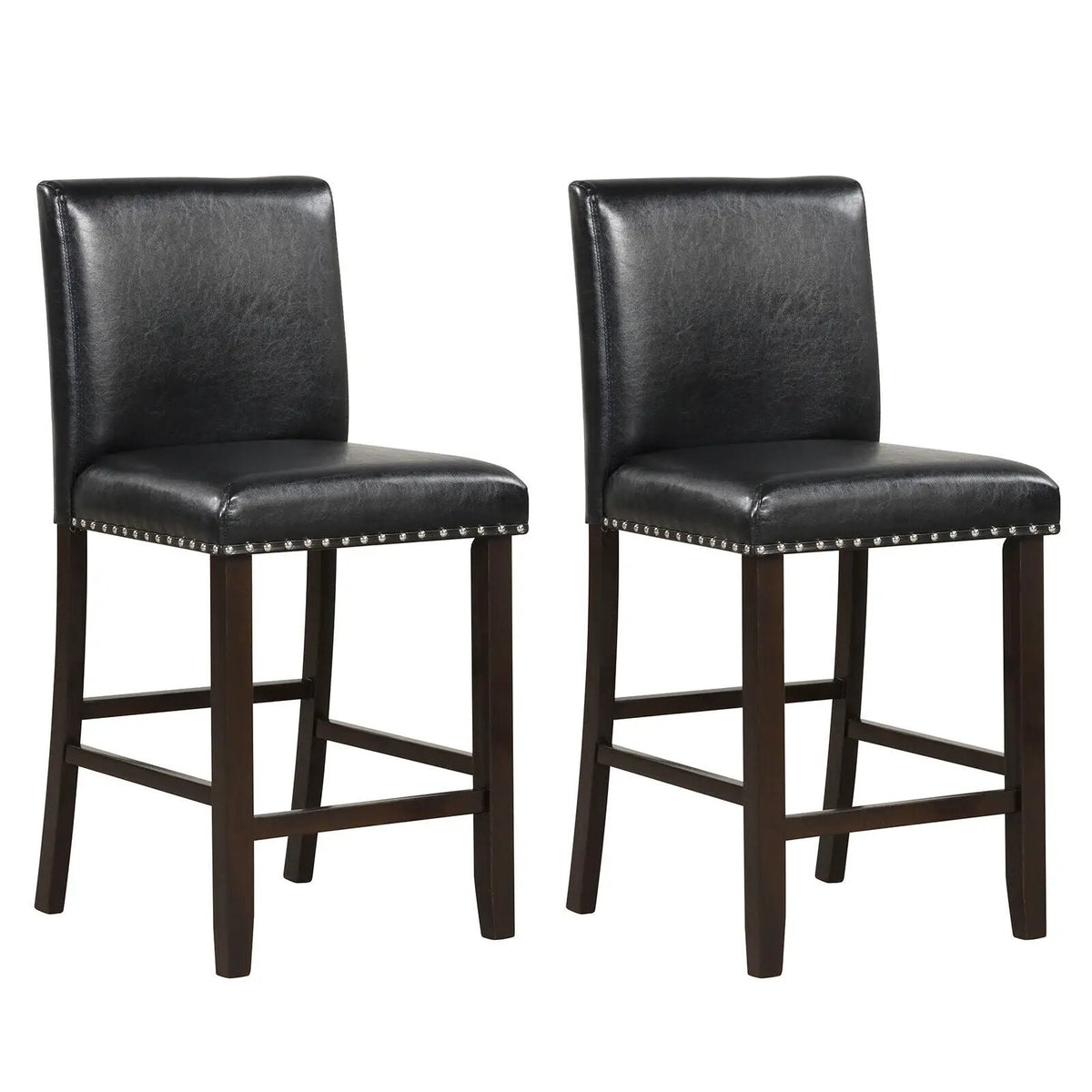 Set of 2 Linen Fabric Bar Stools with Back for Kitchen Island by DirectDeals