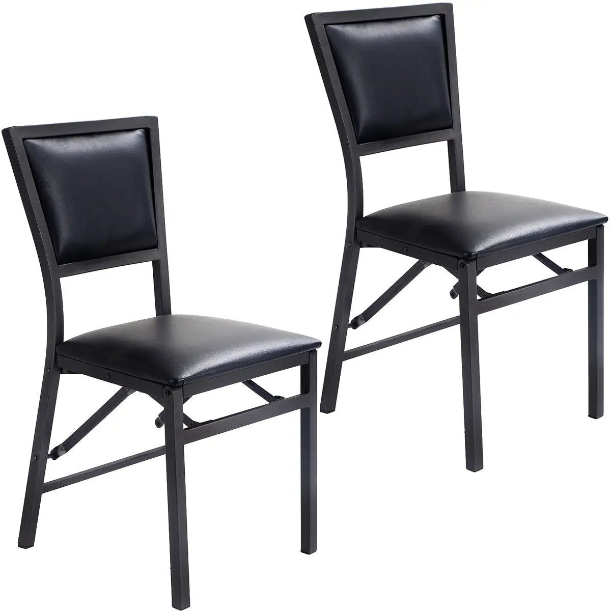 Set of 2 Metal Folding Dining Chair with Space Saving Design by DirectDeals