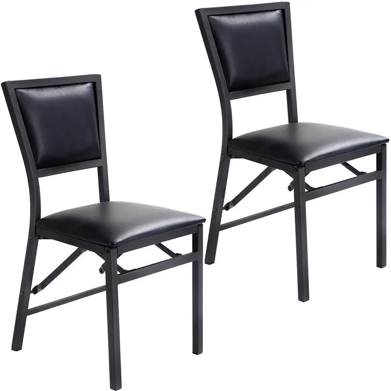 Set of 2 Metal Folding Dining Chair with Space Saving Design by DirectDeals
