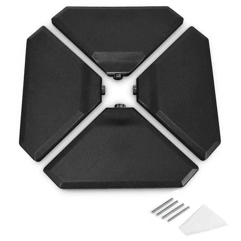 4 Pieces 195 lbs Patio Cantilever Offset Umbrella Base Weight Sand by DirectDeals