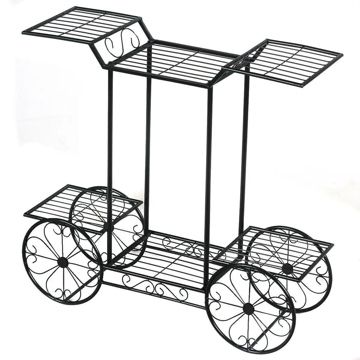 6-Tier Garden Cart Flower Rack Display Decor Pot Plant Holder by DirectDeals