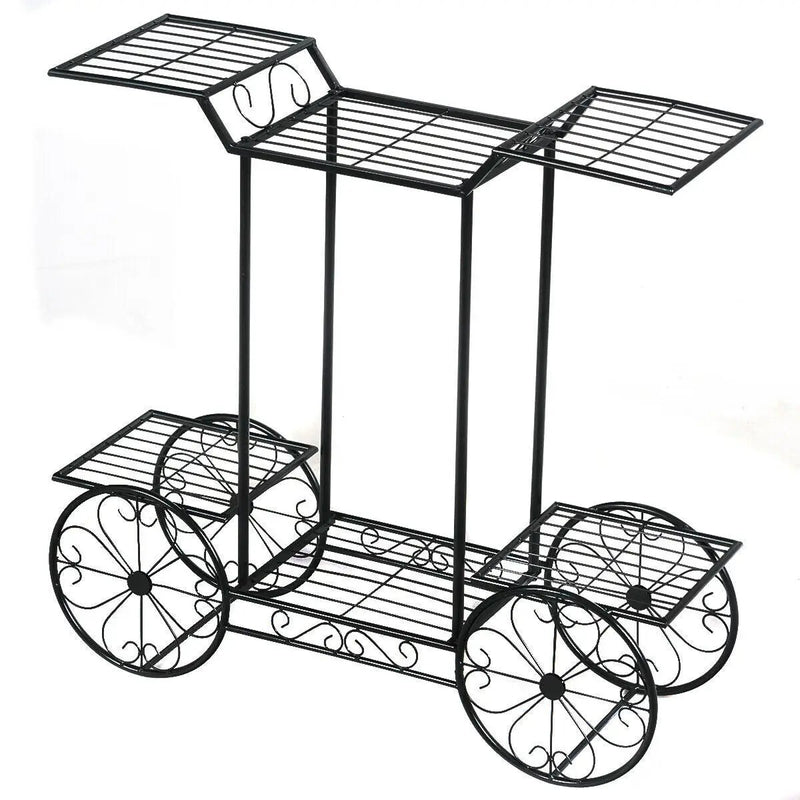 6-Tier Garden Cart Flower Rack Display Decor Pot Plant Holder by DirectDeals