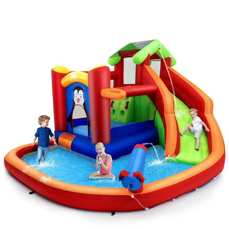 Inflatable Slide Bouncer and Water Park Bounce House Without Blower by DirectDeals