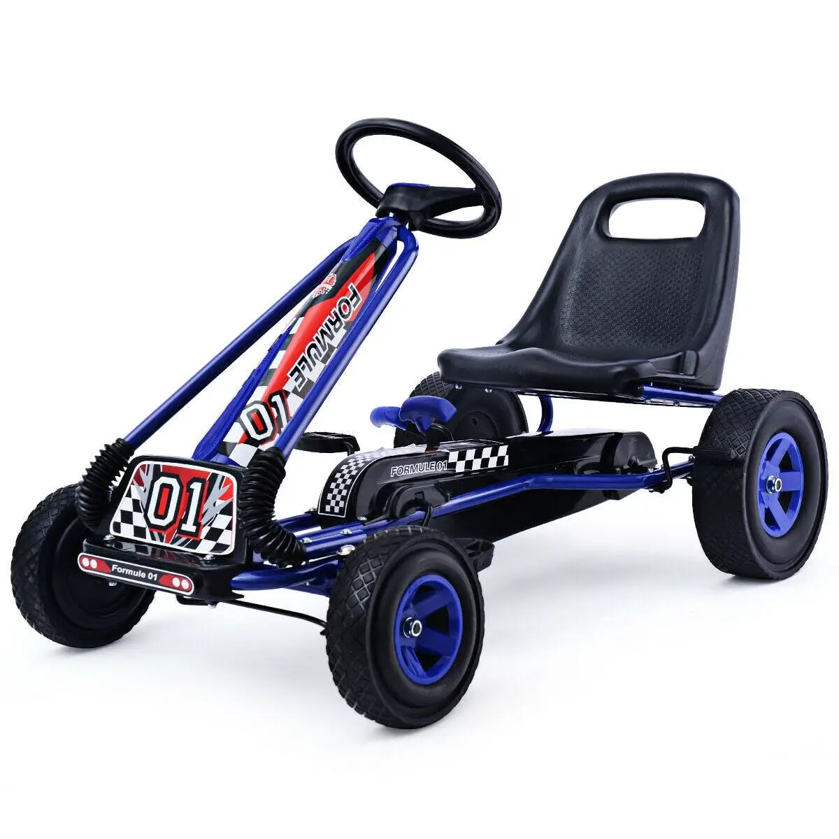 4 Wheels Kids Ride On Pedal Powered Bike Go Kart Racer Car Outdoor Play Toy by DirectDeals