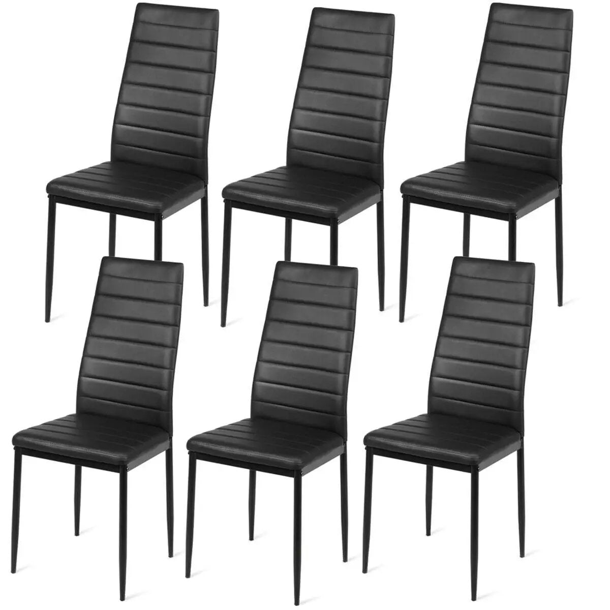 Set of 2 or 6 High Back Dining Chairs-Set of 6 by DirectDeals