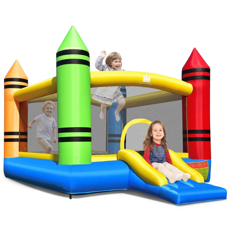 Kids Inflatable Bounce House with Slide and Ocean Balls Not Included Blower by DirectDeals