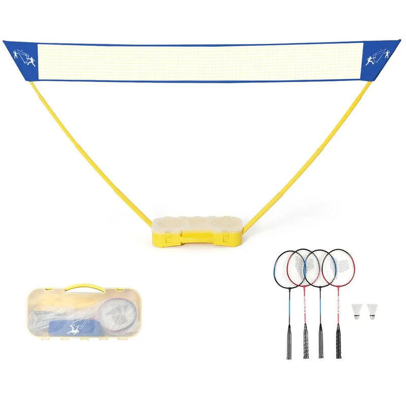 Portable Badminton Set Folding Tennis Badminton Volleyball Net by DirectDeals