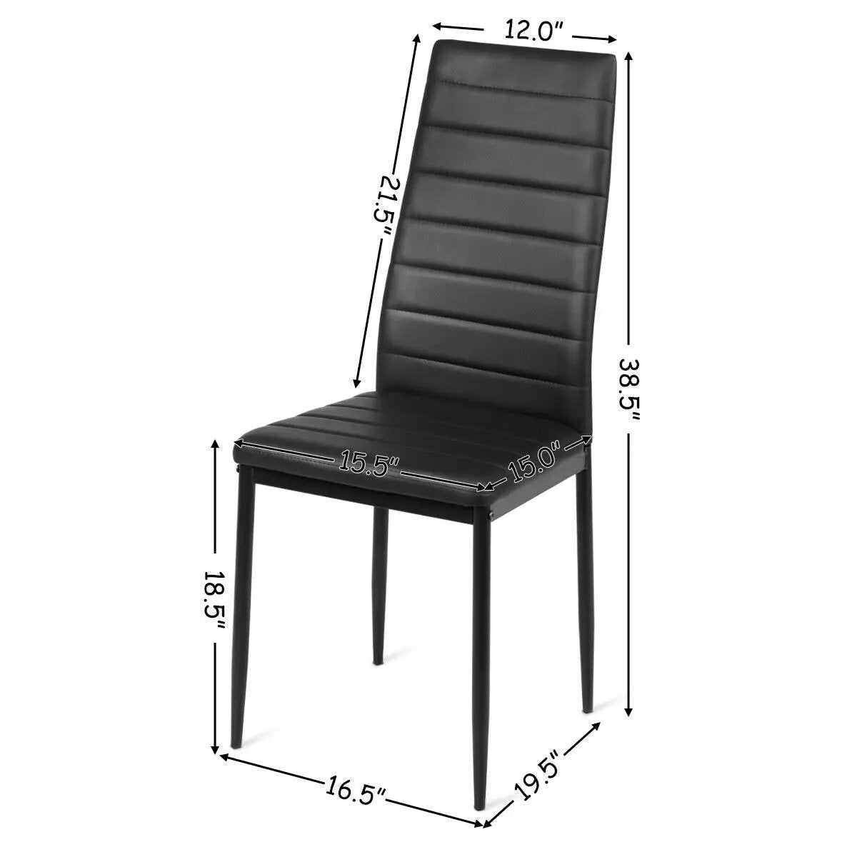 Set of 2 or 6 High Back Dining Chairs-Set of 6 by DirectDeals