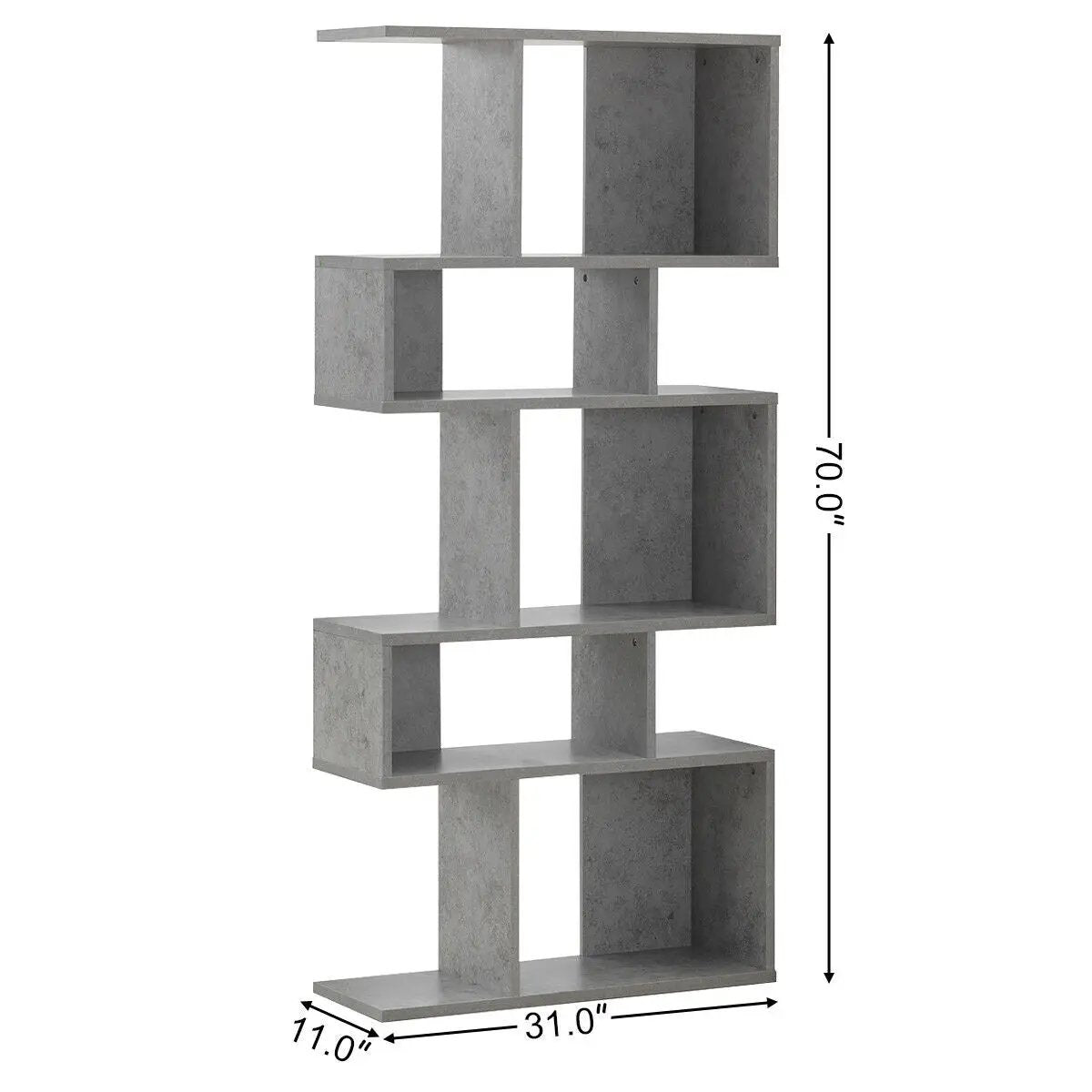 5 Cubes Ladder Shelf Corner Bookshelf Display Rack Bookcase by DirectDeals