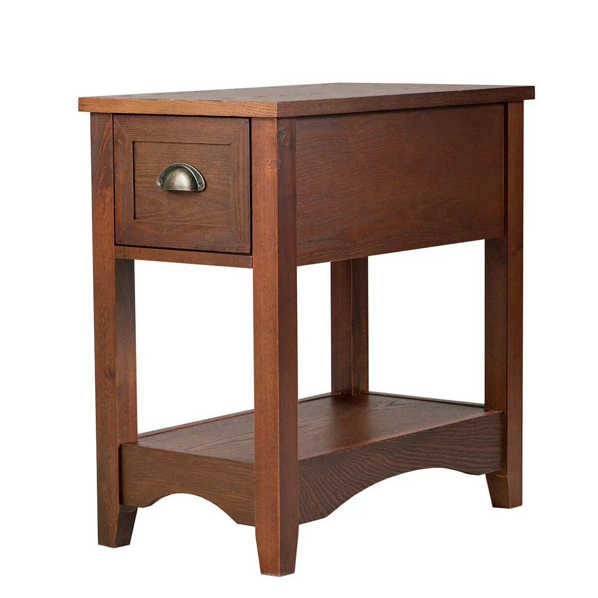 Contemporary Chair Side End Table Compact Table with Drawer Nightstand by DirectDeals
