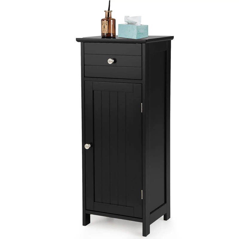 Wooden Bathroom Floor Storage Cabinet with Drawer and Shelf by DirectDeals