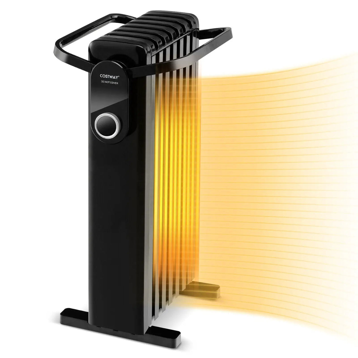 1500W Electric Space Heater Oil Filled Radiator Heater with Foldable Rack by DirectDeals