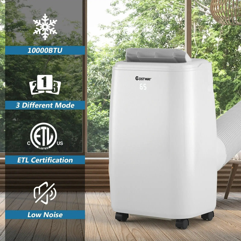 10000 BTU(Ashrae) Portable Air Conditioner with with 3 Modes and Remote Control by DirectDeals