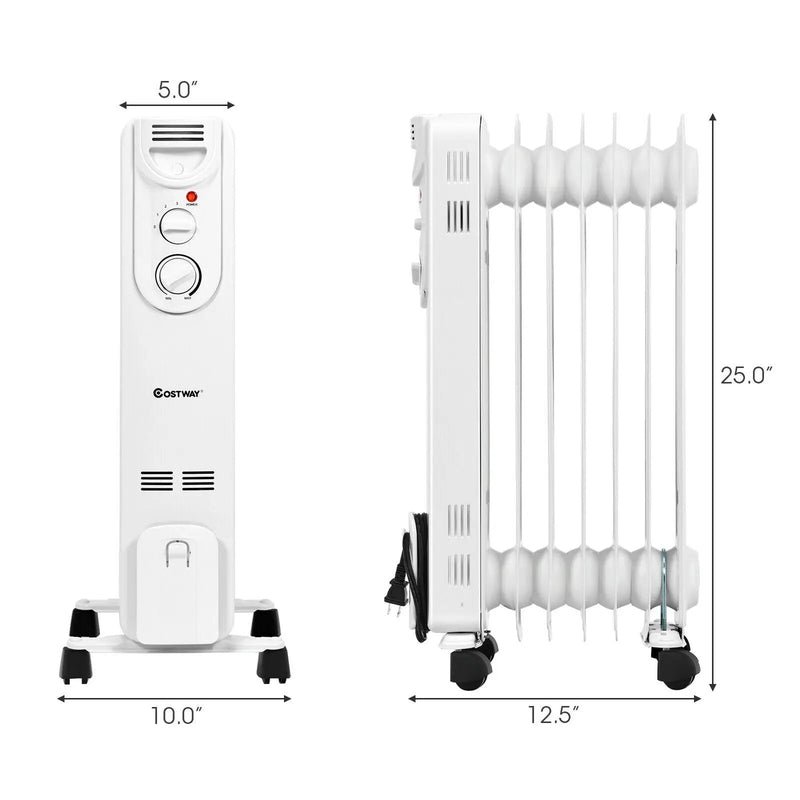 1500W Electric Space Heater with 3 Heat Settings and Safe Protection by DirectDeals