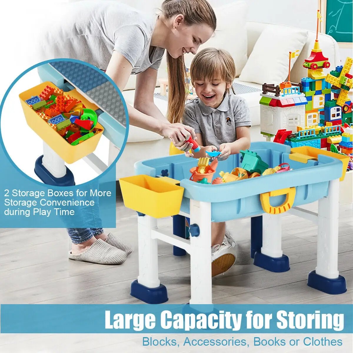 6-in-1 Kids Activity Table Set with Chair by DirectDeals
