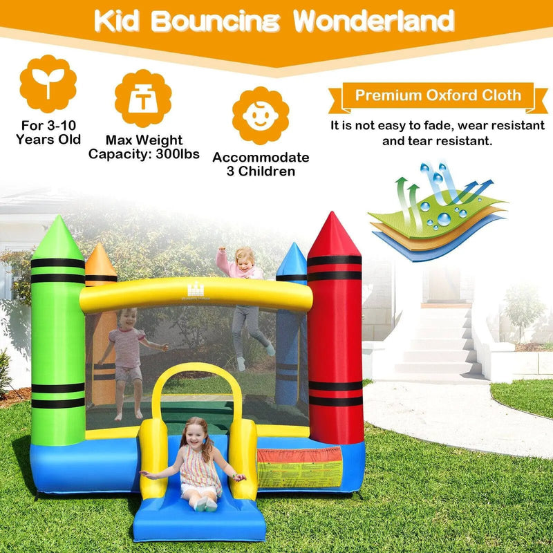 Kids Inflatable Bounce House with Slide and Ocean Balls Not Included Blower by DirectDeals