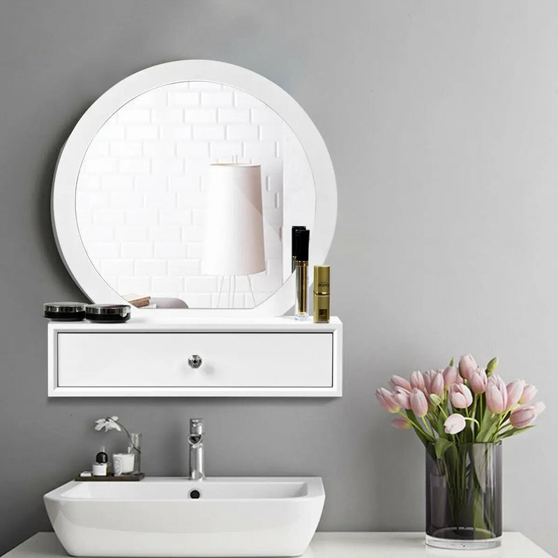 Makeup Dressing Wall Mounted Vanity Mirror with 2 Drawers by DirectDeals
