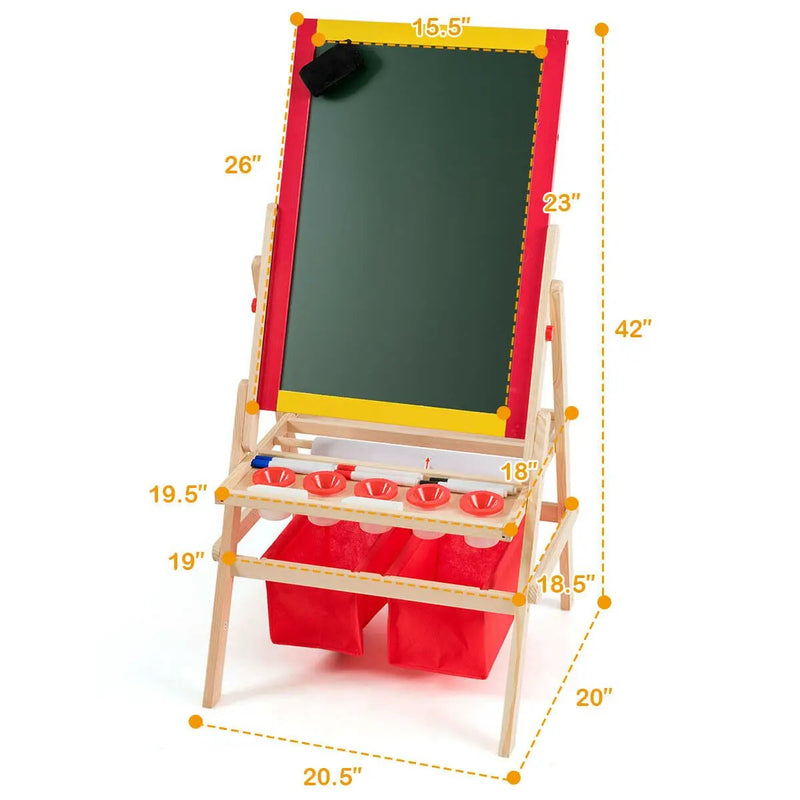 Flip-Over Double-Sided Kids Art Easel by DirectDeals