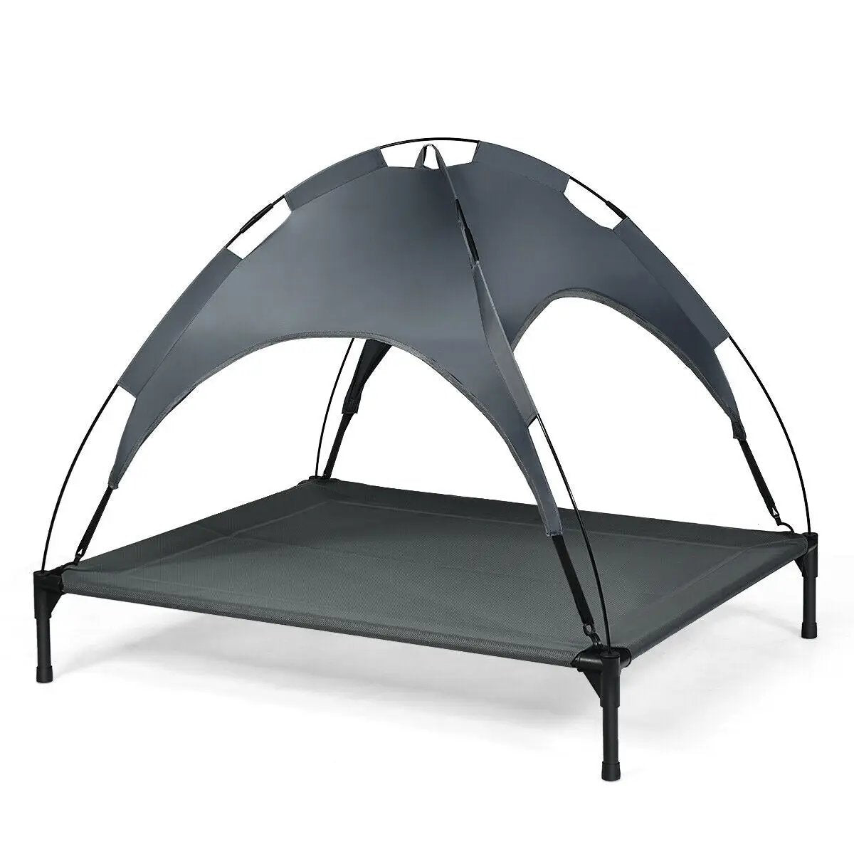 Portable Elevated Outdoor Pet Bed with Removable Canopy Shade by DirectDeals