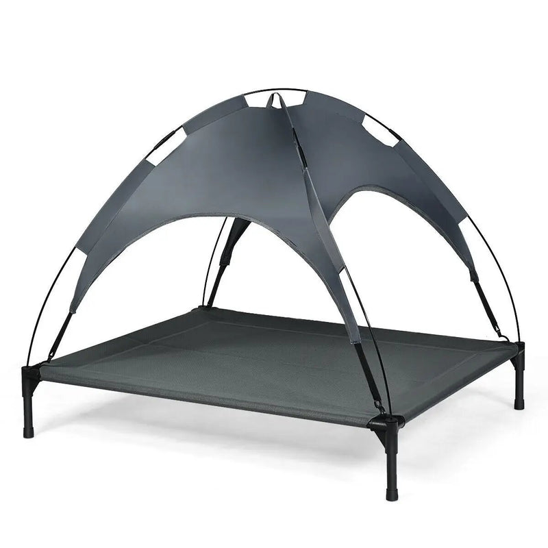 Portable Elevated Outdoor Pet Bed with Removable Canopy Shade by DirectDeals