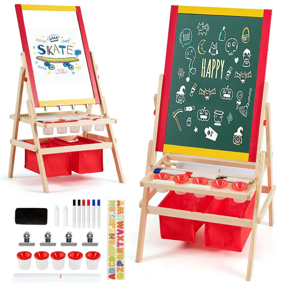Flip-Over Double-Sided Kids Art Easel by DirectDeals