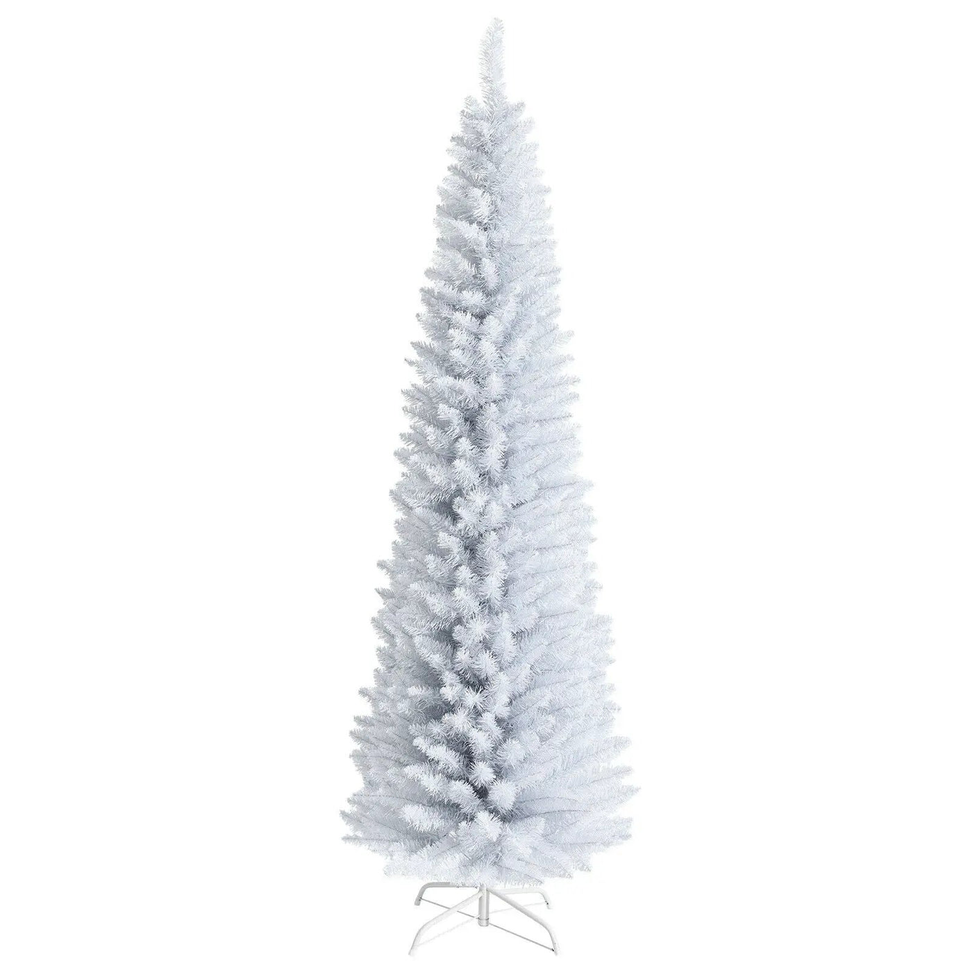 6 Feet Unlit Artificial Slim Pencil Christmas Tree with Metal Stand by DirectDeals