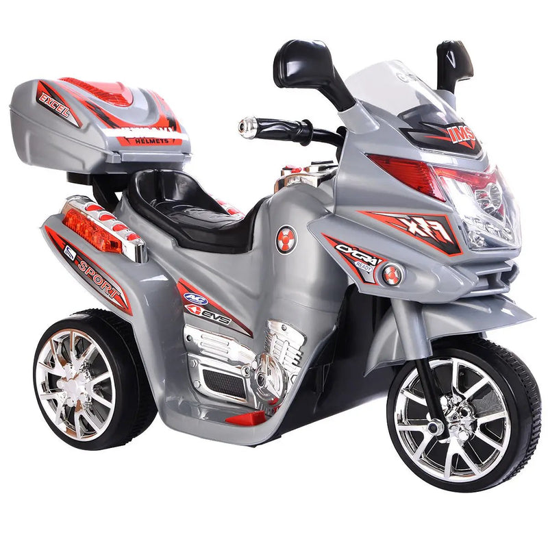 20-day Presell 3 Wheel Kids Ride On Motorcycle 6V Battery Powered Electric Toy Power Bicyle New-Gray by DirectDeals