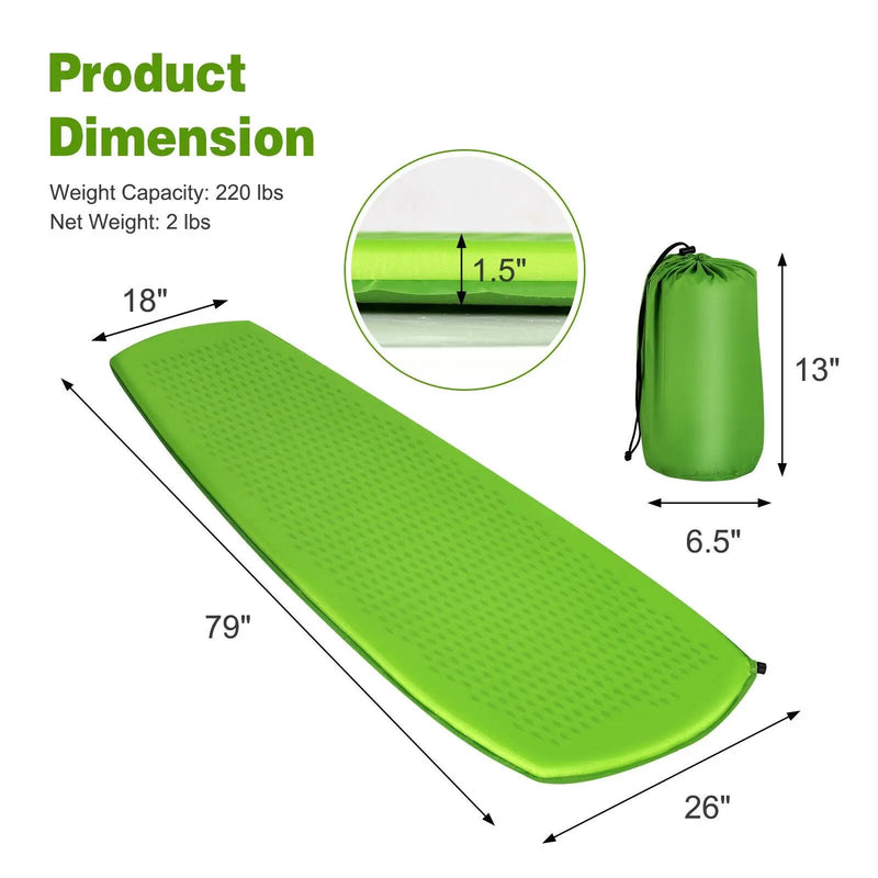 Inflatable Sleeping Pad with Carrying Bag by DirectDeals