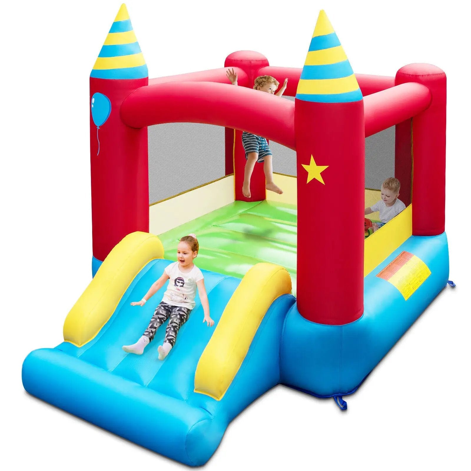 Kids Inflatable Bounce Castle Excluded Blower by DirectDeals