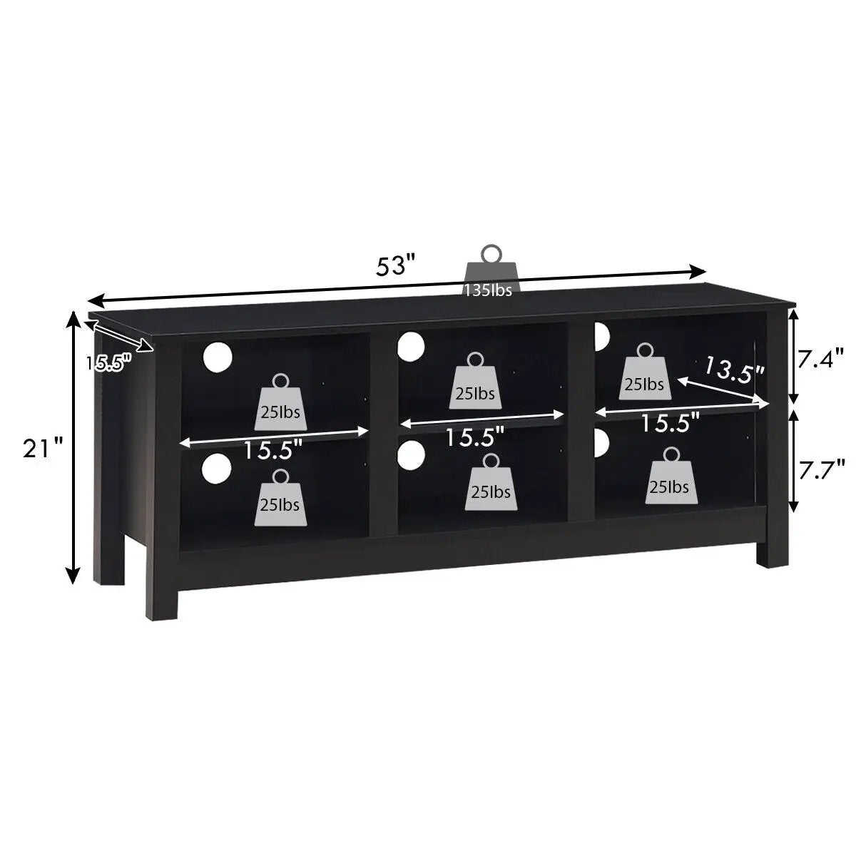 60 Inch Entertainment TV Stand Cabinet by DirectDeals