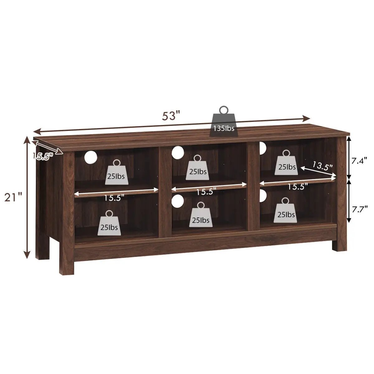 60 Inch Entertainment TV Stand Cabinet by DirectDeals
