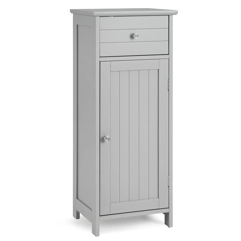 Wooden Bathroom Floor Storage Cabinet with Drawer and Shelf by DirectDeals
