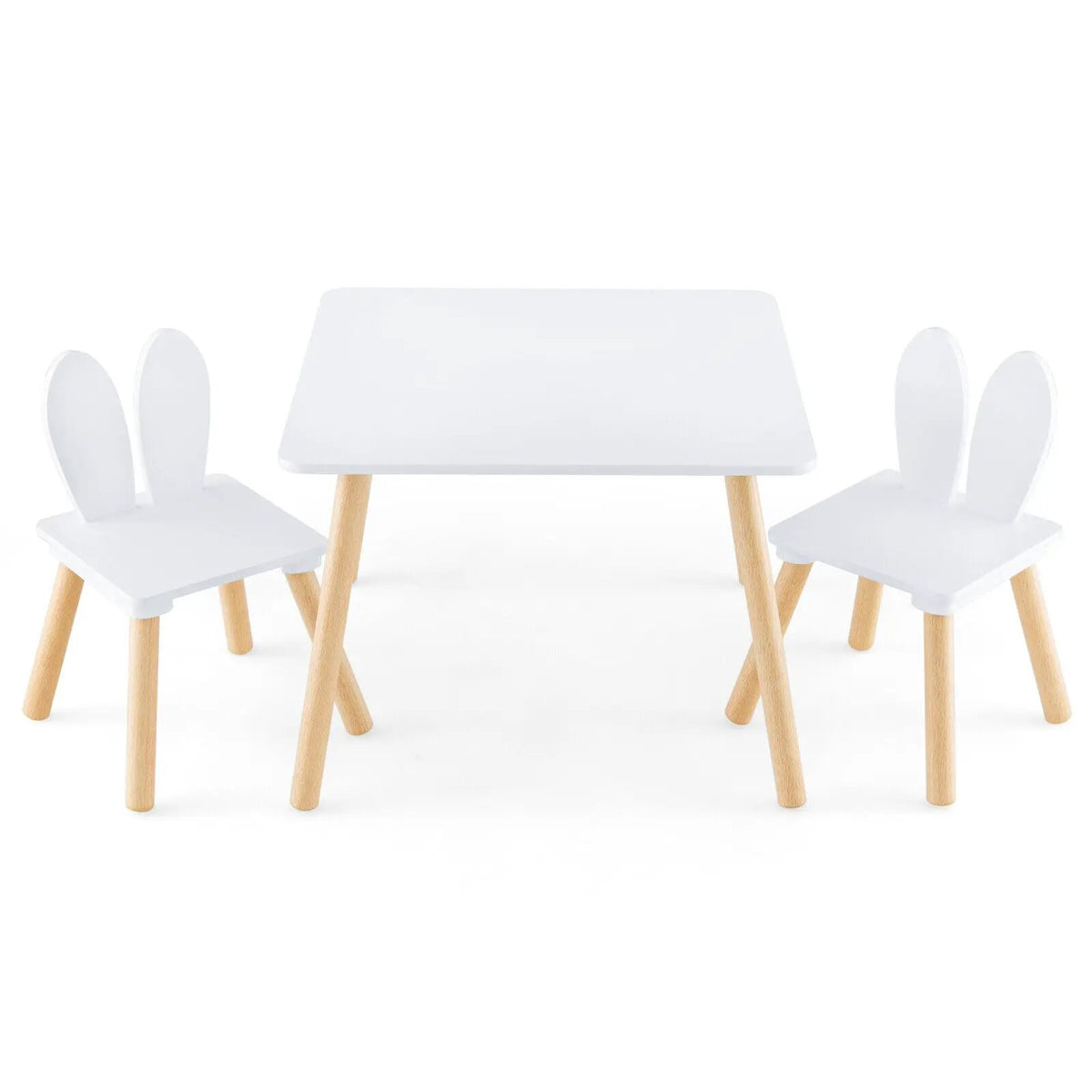 3 Pieces Kids Table and Chairs Set for Arts Crafts Snack Time by DirectDeals